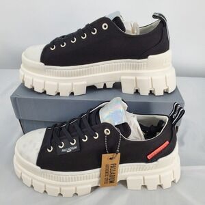 Palladium Unisex W 8 / M 6.5 Revolt‎ Lo TX Black Marshmallow Platform Shoes New